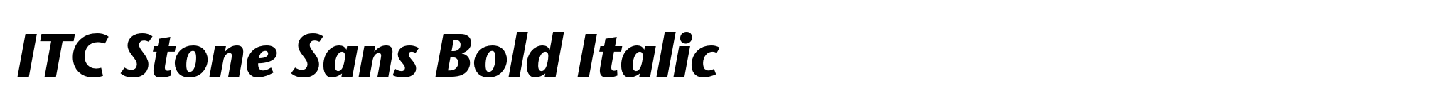 ITC Stone Sans Bold Italic image